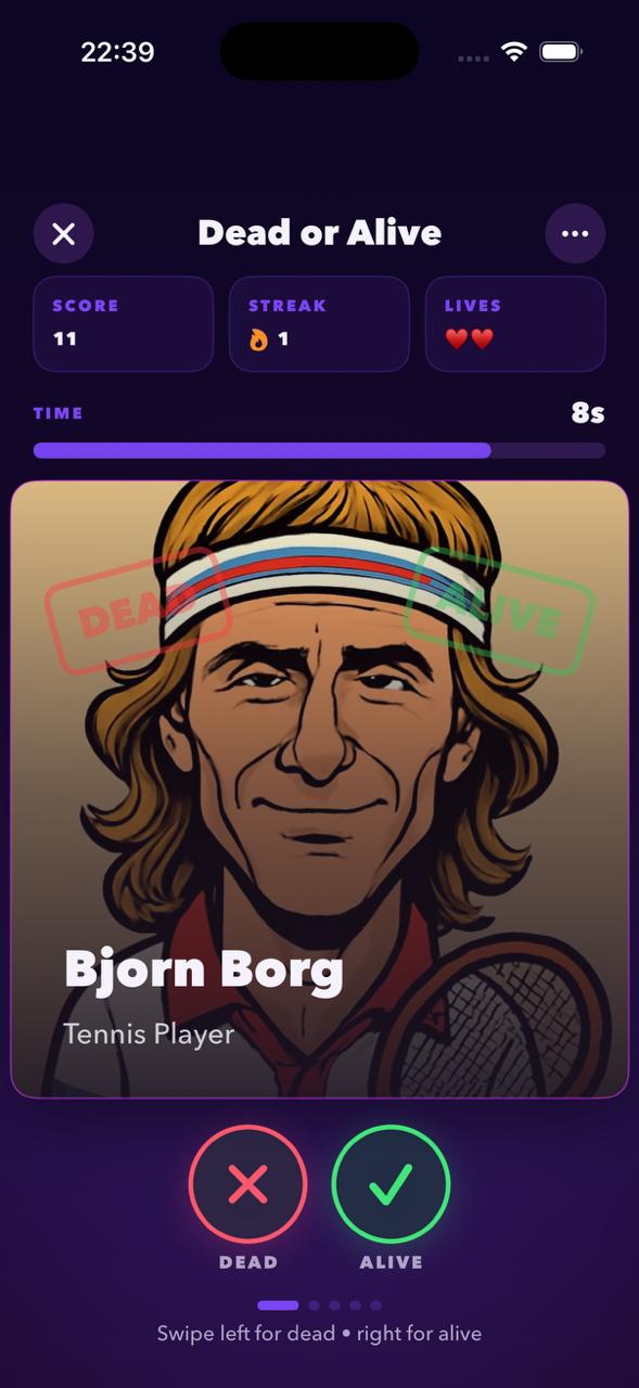 Björn Borg gameplay screen