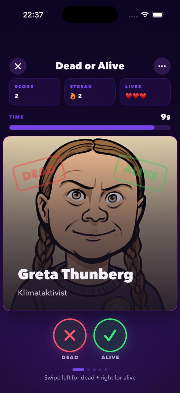 Greta Thunberg alive gameplay screen
