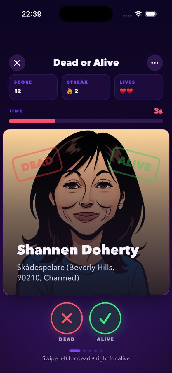 Dead or Alive gameplay screen with Shannen Doherty