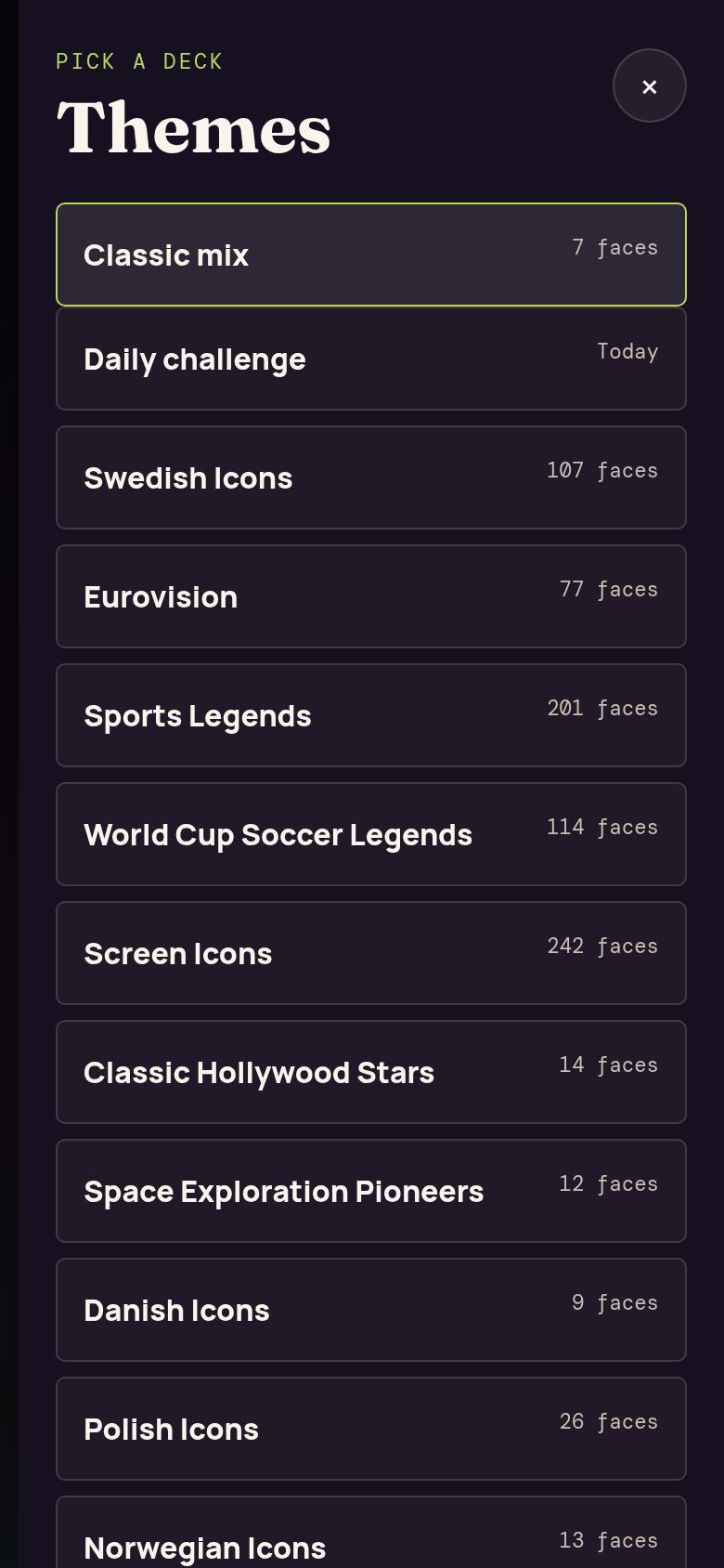 Theme picker